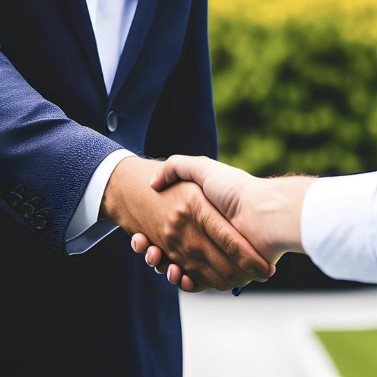 Deux personnes qui se serrent la main